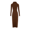 KNITTED LONG DRESS COFFEE