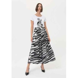 PRINTED COULOTTE SKIRT PANTS ZEBRAS