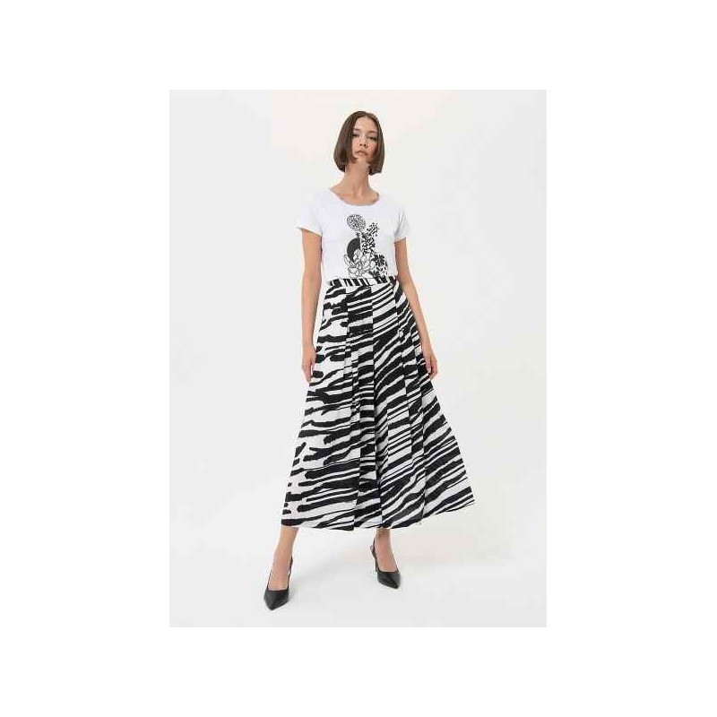 PRINTED COULOTTE SKIRT PANTS ZEBRAS
